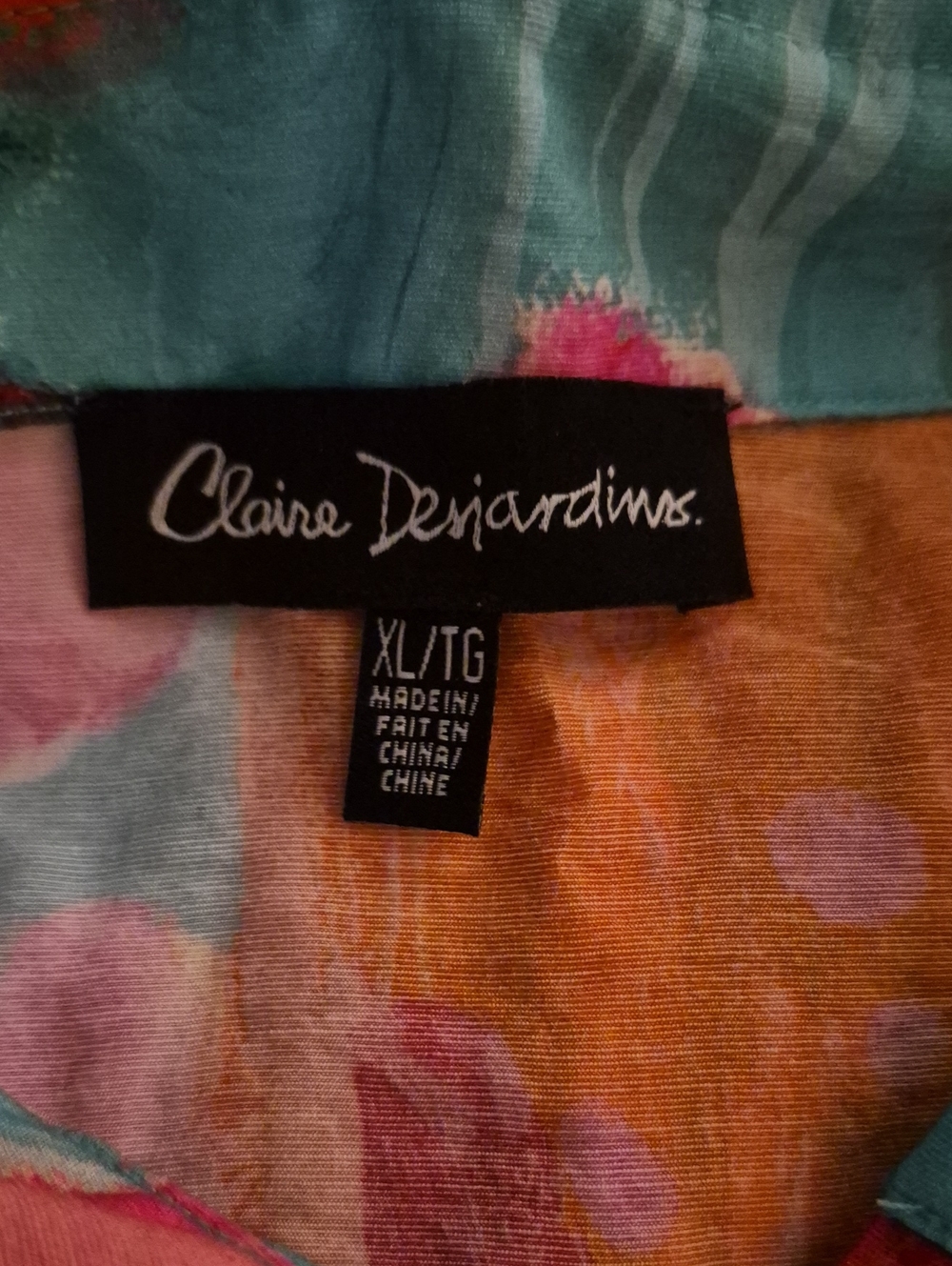 Clare Desjardins Tank Tunic Abstract Size XL